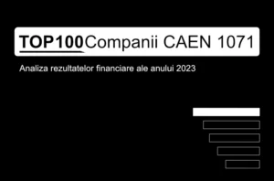O imagine care conține textul "TOP 100 Companii CAEN 1071. Analiza rezultatelor financiare ale anului 2023"