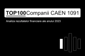 O imagine care conține textul "TOP 100 Companii CAEN 1091. Analiza rezultatelor financiare ale anului 2023"