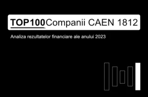 O imagine care conține textul "TOP 100 Companii CAEN 1812. Analiza rezultatelor financiare ale anului 2023"