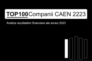 O imagine care conține textul "TOP 100 Companii CAEN 2223. Analiza rezultatelor financiare ale anului 2023"