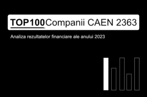 O imagine care conține textul "TOP 100 Companii CAEN 2363. Analiza rezultatelor financiare ale anului 2023"