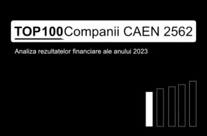 O imagine care conține textul "TOP 100 Companii CAEN 2562. Analiza rezultatelor financiare ale anului 2023"