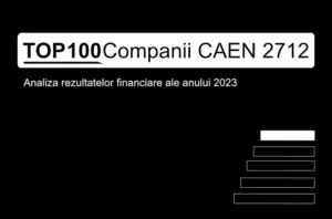 O imagine care conține textul "TOP 100 Companii CAEN 2712. Analiza rezultatelor financiare ale anului 2023"
