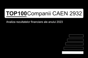 O imagine care conține textul "TOP 100 Companii CAEN 2932. Analiza rezultatelor financiare ale anului 2023"