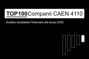 O imagine care conține textul "TOP 100 Companii CAEN 4110. Analiza rezultatelor financiare ale anului 2023"