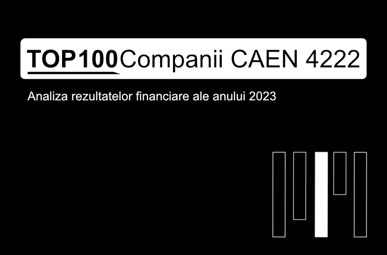 O imagine care conține textul "TOP 100 Companii CAEN 4222. Analiza rezultatelor financiare ale anului 2023"