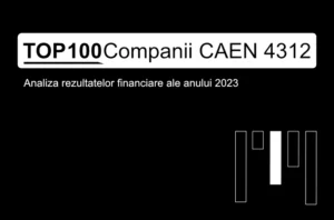 O imagine care conține textul "TOP 100 Companii CAEN 4312. Analiza rezultatelor financiare ale anului 2023"