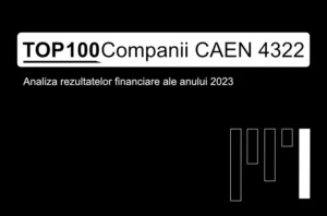 O imagine care conține textul "TOP 100 Companii CAEN 4322. Analiza rezultatelor financiare ale anului 2023"