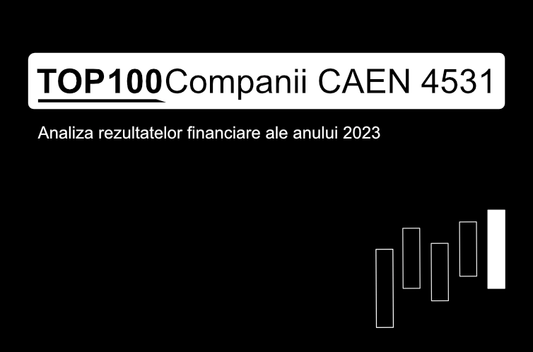 O imagine care conține textul "TOP 100 Companii CAEN 4531. Analiza rezultatelor financiare ale anului 2023"