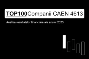O imagine care conține textul "TOP 100 Companii CAEN 4613. Analiza rezultatelor financiare ale anului 2023"