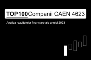 O imagine care conține textul "TOP 100 Companii CAEN 4623. Analiza rezultatelor financiare ale anului 2023"