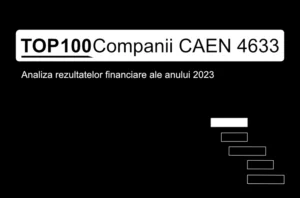 O imagine care conține textul "TOP 100 Companii CAEN 4633. Analiza rezultatelor financiare ale anului 2023"
