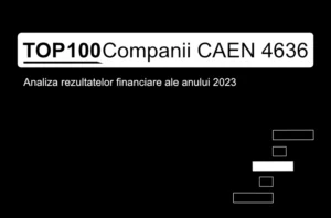 O imagine care conține textul "TOP 100 Companii CAEN 4636. Analiza rezultatelor financiare ale anului 2023"