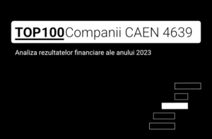 O imagine care conține textul "TOP 100 Companii CAEN 4639. Analiza rezultatelor financiare ale anului 2023"