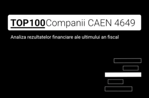 O imagine care conține textul "TOP 100 Companii CAEN 4649. Analiza rezultatelor financiare ale ultimului an fiscal"