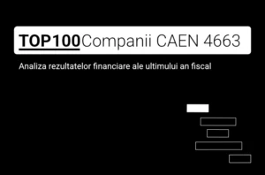 O imagine care conține textul "TOP 100 Companii CAEN 4663. Analiza rezultatelor financiare ale ultimului an fiscal"