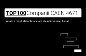 O imagine care conține textul "TOP 100 Companii CAEN 4671. Analiza rezultatelor financiare ale ultimului an fiscal"
