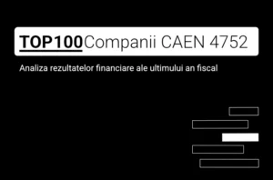 O imagine care conține textul "TOP 100 Companii CAEN 4752. Analiza rezultatelor financiare ale ultimului an fiscal"